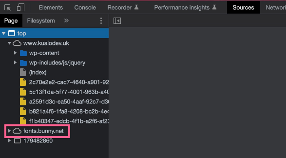 Chrome Developer Tools Sources tab