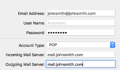 Account type selection