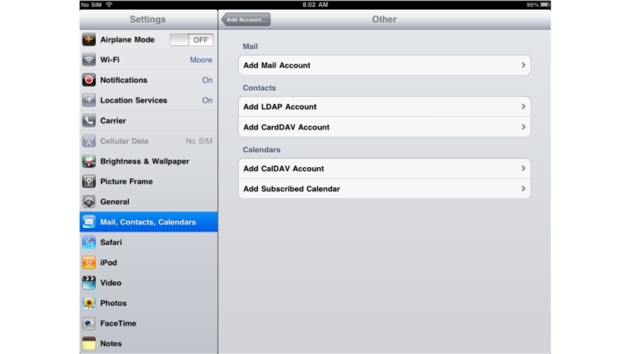 Add Mail Account