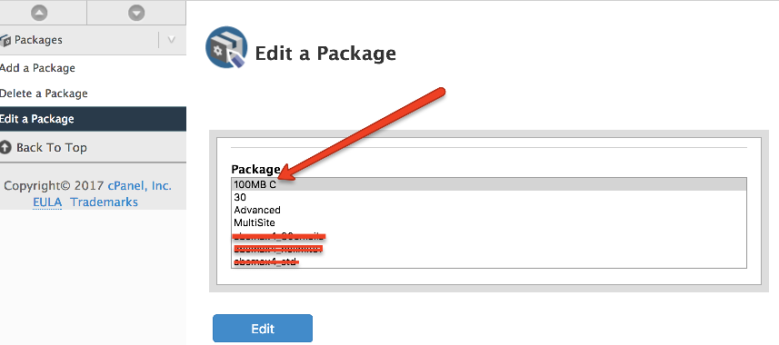 Package list