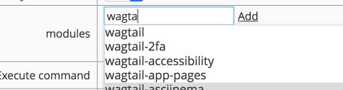 Module search field