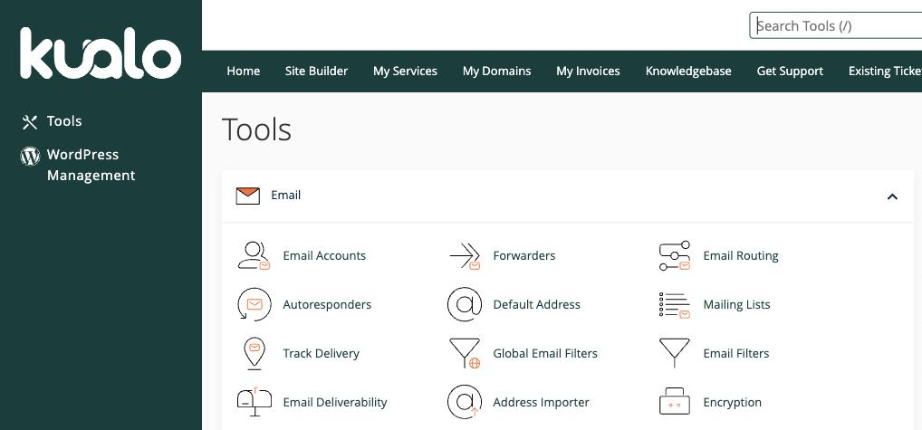 The cPanel interface