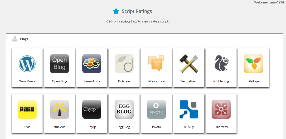 Script logo grid