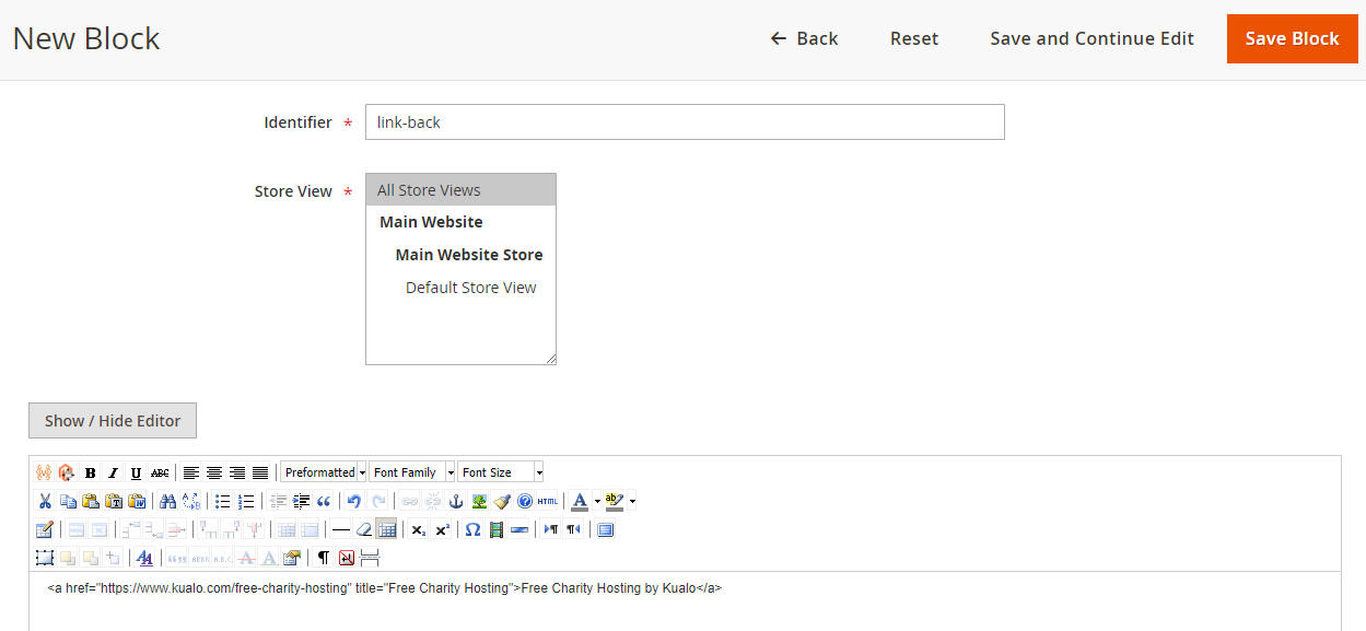 Magento New Block