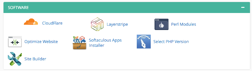 Softaculous icon in the cPanel Software section