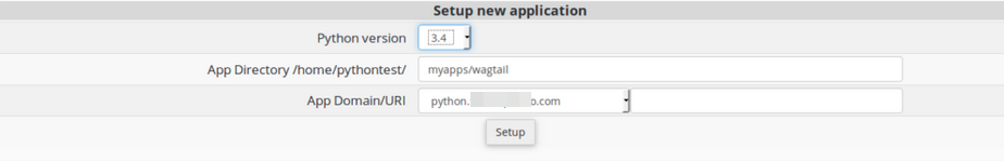 Python Selector showing application base folder