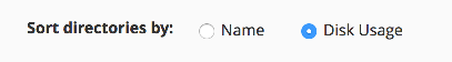 Sort options