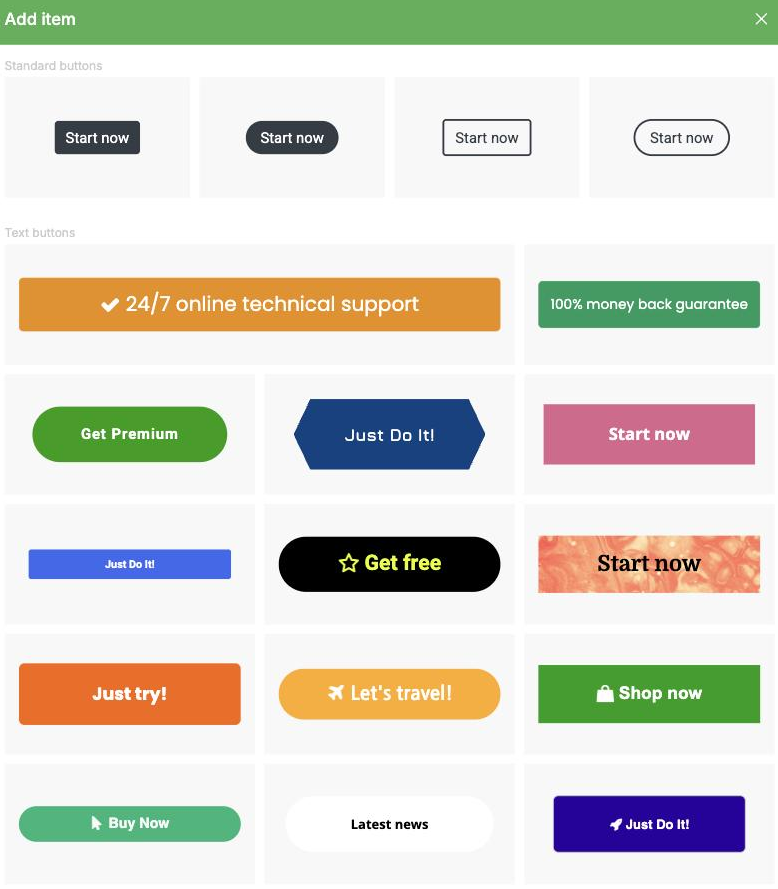 Choosing a button style in ProSite