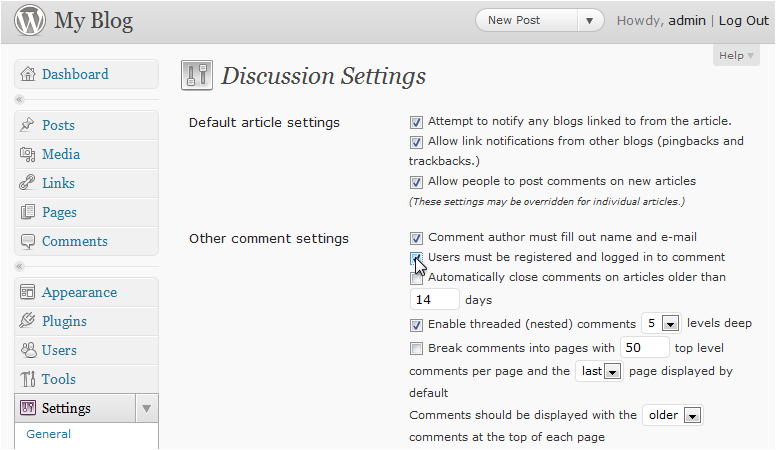 Require login to comment option