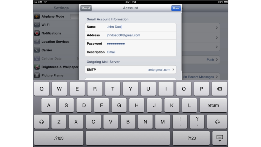 Password field