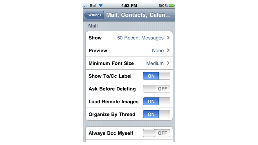 Font size and label options