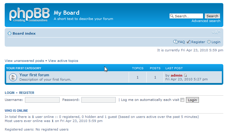 New phpBB forum