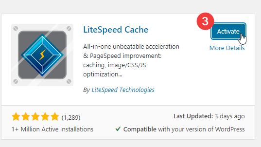 Activate plugin button