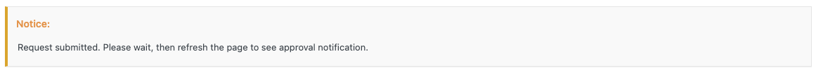 Domain key request confirmation