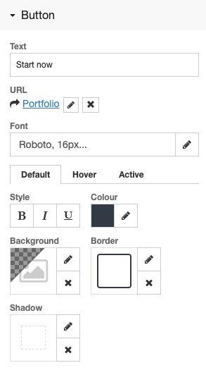 Button settings panel