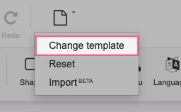 Change Template option