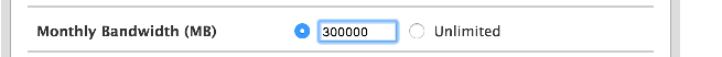 Bandwidth field