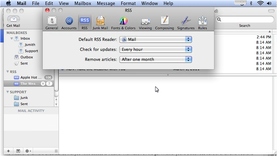 Closing the Preferences window