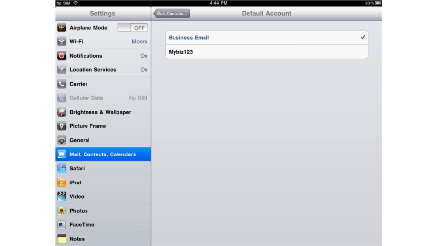 Signature and default account