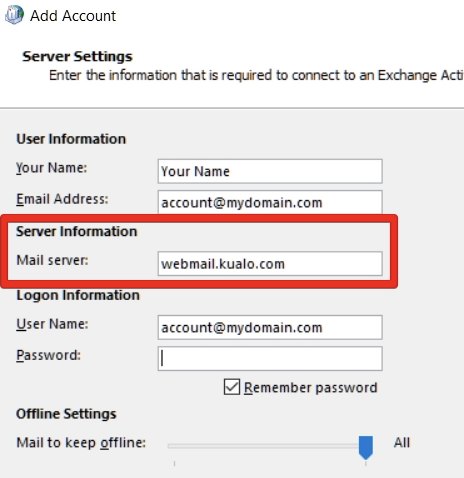 Account details form