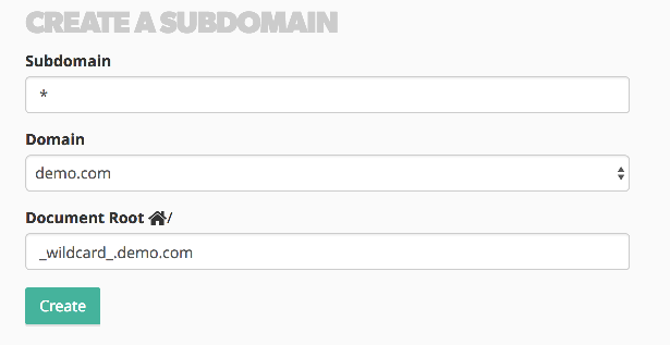 Creating a wildcard subdomain in cPanel with * as the subdomain name