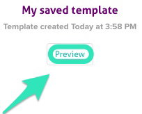 Previewing a template before selecting it