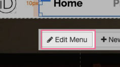 Edit Menu option in the Site Builder