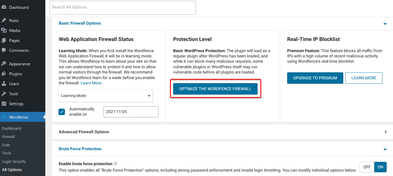 Firewall optimisation
