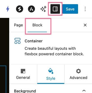 Spectra block settings panels in the right-hand sidebar