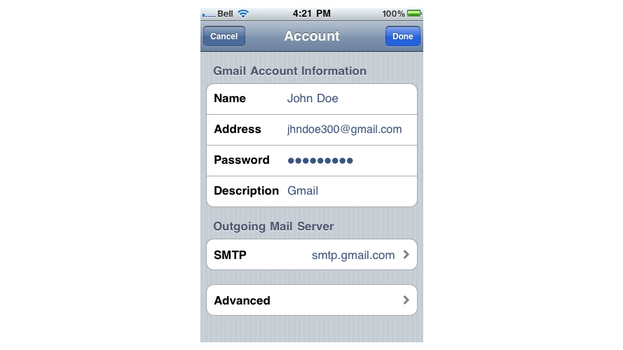 Password field
