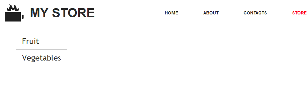 Vertical categories widget