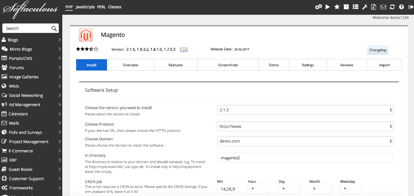 Domain and directory settings