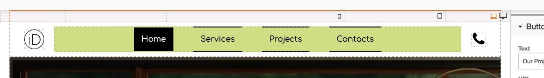 Background colour applied to menu element only