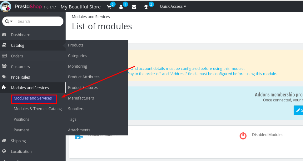 modulesandservices
