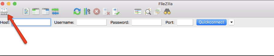 File menu in FileZilla