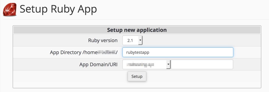 Ruby app setup form
