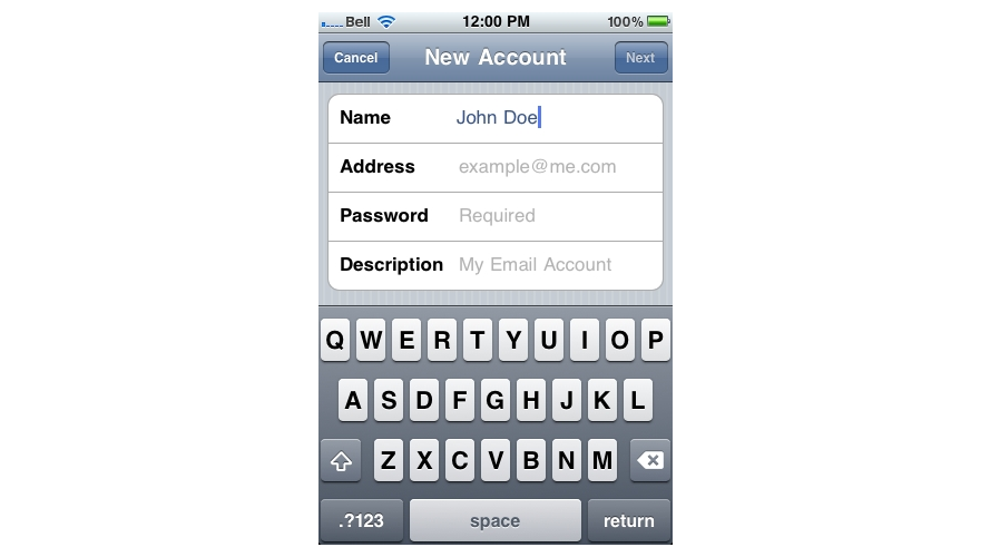 Account details