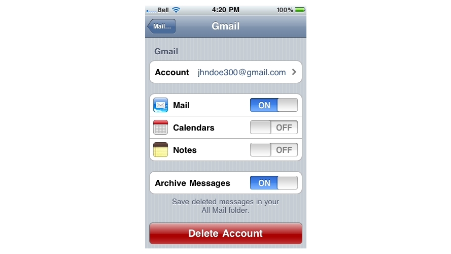 Account detail