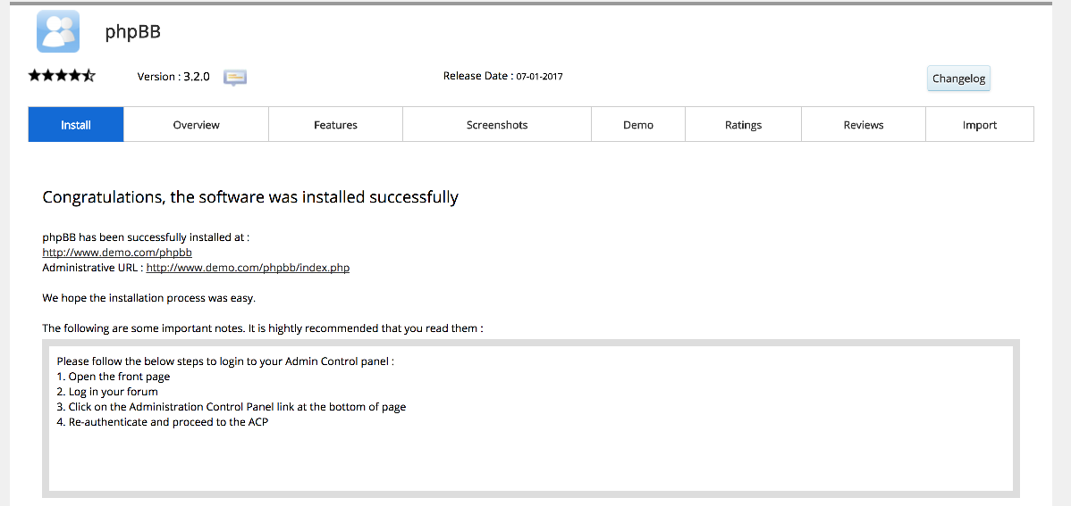 Installation complete