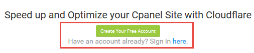 Cloudflare login or sign-up screen