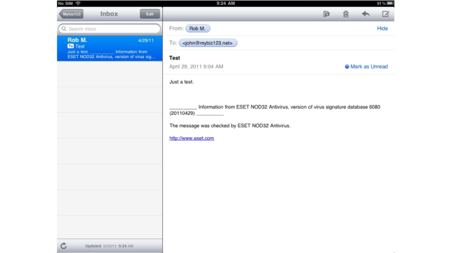 Inbox view