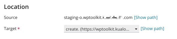 Copy Data source and destination settings