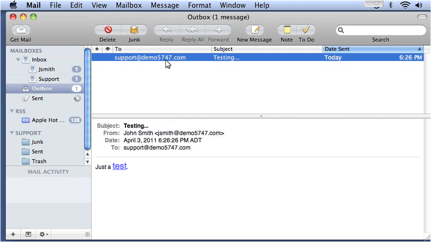 Sent folder