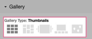 Changing the gallery type
