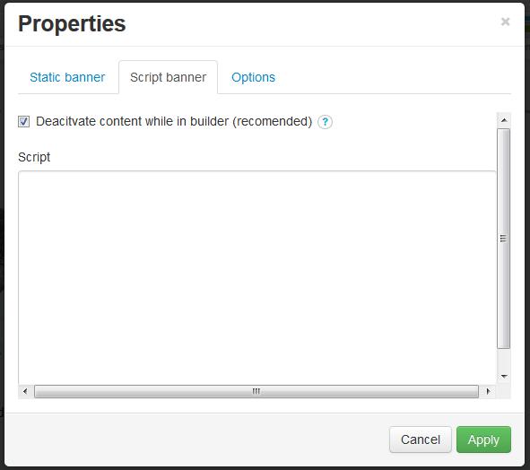 Script banner tab