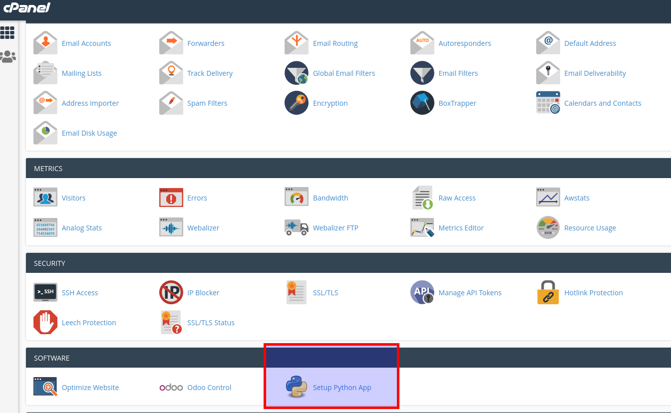 Setup Python App