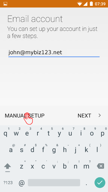 Manual Setup