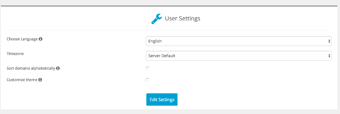 Language setting