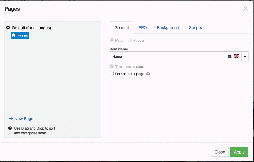 Page titles, menus and SEO adapted per language
