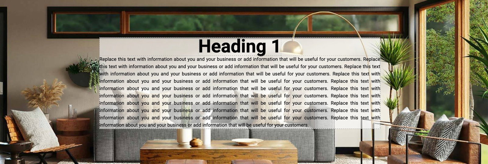 Layout with text filling to the edge